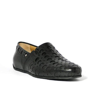Cesare Paciotti Luxury Italian Baby Horse Black Nappa Loafers (CPM2326)