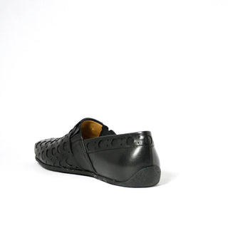 Cesare Paciotti Luxury Italian Baby Horse Black Nappa Loafers (CPM2326)