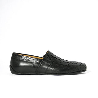 Cesare Paciotti Luxury Italian Baby Horse Black Nappa Loafers (CPM2326)