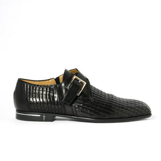 Cesare Paciotti Luxury Italian Baby Lux Black Buckled Nappa Loafers (CPM2330)
