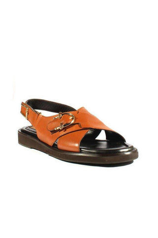 Cesare Paciotti Luxury Italian Men's Designer Shoes Biscotto Buckle Logo Glass Leather Sandals (CPM2375)