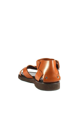 Cesare Paciotti Luxury Italian Men's Designer Shoes Biscotto Buckle Logo Leather Sandals (CPM2377)