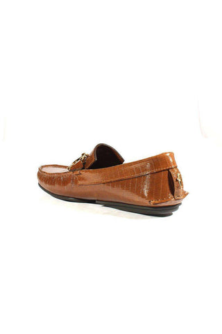 Cesare Paciotti Luxury Italian Men's Designer Shoes Brown Glass Leather Moccasins (CPM2351)