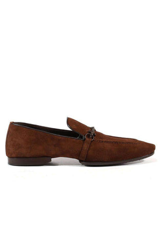 Cesare Paciotti Luxury Italian Men's Designer Shoes Camoscio Fondente Brown Nappa Suede Loafers (CPM3136)