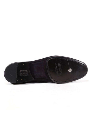 Cesare Paciotti Luxury Italian Men's Designer Shoes Camoscio Navy Suede Loafers (CPM3129)