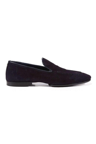 Cesare Paciotti Luxury Italian Men's Designer Shoes Camoscio Navy Suede Loafers (CPM3129)