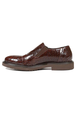 Cesare Paciotti Luxury Italian Men's Designer Shoes Cocco Lux T Moro Rete Brown Loafers (CPM5001)