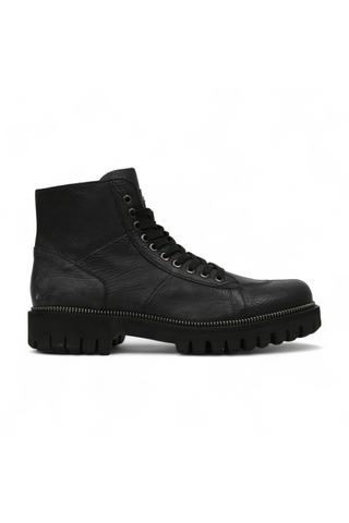 Cesare Paciotti Luxury Italian Men's Designer Shoes Hippie Black Leather Boots (CPM3075)