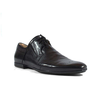 Cesare Paciotti Luxury Italian Italian Mens Shoes Amazzonia Black Leather Oxfords (CPM2620)-AmbrogioShoes