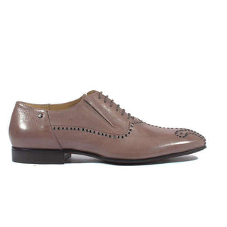 Cesare Paciotti Luxury Italian Italian Mens Shoes Amazzonia Taupe Leather Oxfords (CPM2616)-AmbrogioShoes
