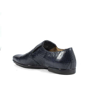 Cesare Paciotti Luxury Italian Italian Mens Shoes Ayer Lux Navy Leather Loafers (CPM2622)-AmbrogioShoes