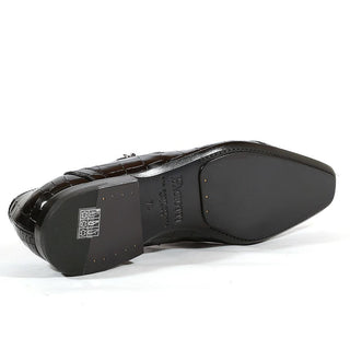 Cesare Paciotti Luxury Italian Italian Mens Shoes Cocco Lux Black Crocodile / Leather Loafers (CPM2718)-AmbrogioShoes