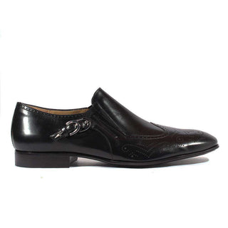 Cesare Paciotti Luxury Italian Italian Mens Shoes Magic Baby Black Leather Loafers (CPM2664)-AmbrogioShoes