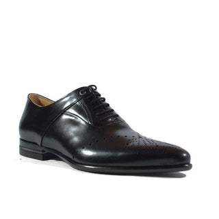 Cesare Paciotti Luxury Italian Italian Mens Shoes Magic Baby Black Leather Oxfords (CPM2611)-AmbrogioShoes