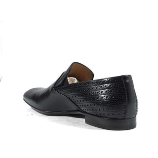 Cesare Paciotti Luxury Italian Italian Mens Shoes Magic Baby Black Struz Leather Loafers (CPM2626)-AmbrogioShoes
