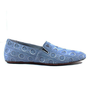 Cesare Paciotti Luxury Italian Italian Mens Shoes Nabuk Wash China Blue Loafers (CPM2605)-AmbrogioShoes