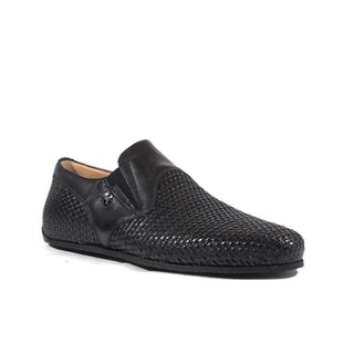 Cesare Paciotti Luxury Italian Italian Mens Shoes Nappa Soft Black Leather Loafers (CPM2640)-AmbrogioShoes