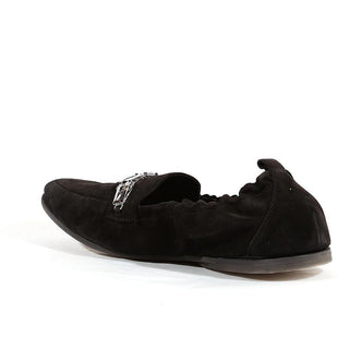 Cesare Paciotti Luxury Italian Italian Mens Shoes Vit Camoscio Black PL Suede Loafers (CPM2712)-AmbrogioShoes