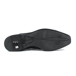 Cesare Paciotti Luxury Italian Italian Mens Shoes Vit Camoscio Black Suede Loafers (CPM2632)-AmbrogioShoes
