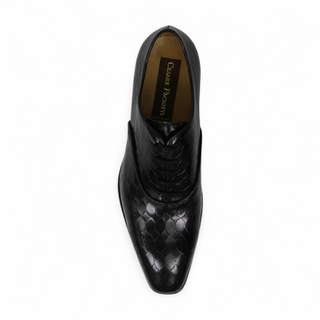 Cesare Paciotti Luxury Italian Magic Baby Black Leather Oxfords (CPM2320)-AmbrogioShoes