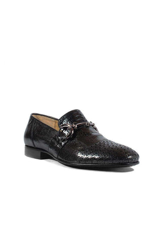 Cesare Paciotti Luxury Italian Men's Designer Shoes Magic Baby Black Struz Leather Loafers (CPM2618)