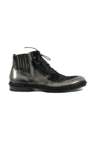 Cesare Paciotti Luxury Italian Men's Designer Shoes Magic Old Antrac Pony Boots (CPM2533)