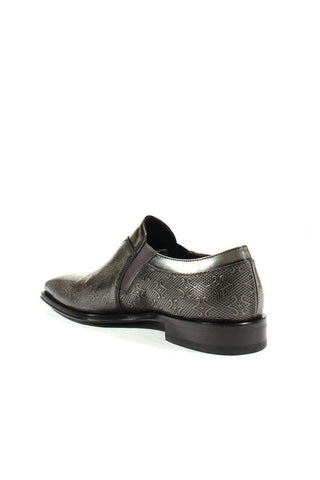 Cesare Paciotti Luxury Italian Men's Designer Shoes Magic Old Antracite Leather Loafers (CPM2585)