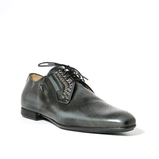 Cesare Paciotti Luxury Italian Magic Old Fumo Antiqued Pressed Leather Oxfords (CPM2316)-AmbrogioShoes