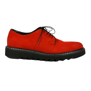 Cesare Paciotti Luxury Italian Men Shoes Camoscio Red Suede Oxfords (CPM2235)-AmbrogioShoes