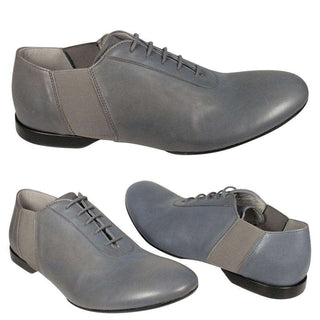 Cesare Paciotti Luxury Italian Men Shoes Gray Leather Round Toe (CPM784)-AmbrogioShoes