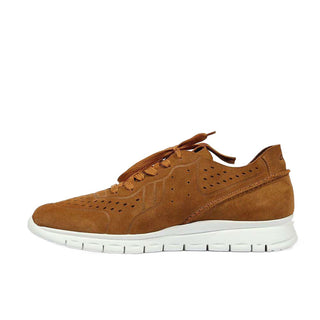 Cesare Paciotti Luxury Italian Men's 4US Madi Suede Cuoio Brown Sneakers (CPM5312)-AmbrogioShoes