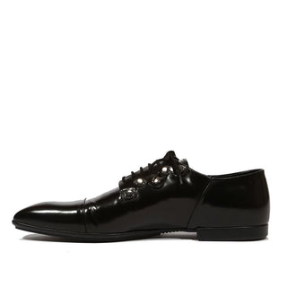 Cesare Paciotti Luxury Italian Men's Baio Black Oxfords (CPM5143)-AmbrogioShoes