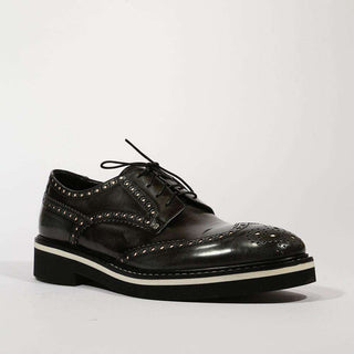 Cesare Paciotti Luxury Italian Men's Baio Gray Oxfords (CPM5303)-AmbrogioShoes