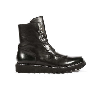 Cesare Paciotti Luxury Italian Mens Boots Age Black Leather DM Shoes (CPM5487)-AmbrogioShoes