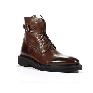 Cesare Paciotti Luxury Italian Mens Boots Buckhold Foam Caffe 308 Madison Shoes (CPM5400)-AmbrogioShoes