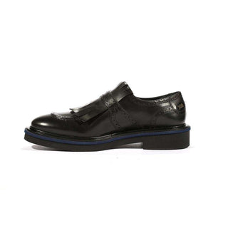 Cesare Paciotti Luxury Italian Mens Buckhold Loafers Foam Age Black 308 Madison Shoes (CPM5412)-AmbrogioShoes