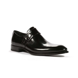 Cesare Paciotti Luxury Italian Mens Buckhold Oxfords Baio Black Shoes (CPM5469)-AmbrogioShoes