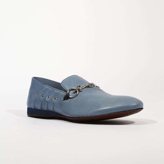 Cesare Paciotti Luxury Italian Men's Buffalo Blue Loafers (CPM5366)-AmbrogioShoes