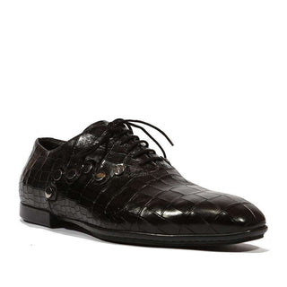 Cesare Paciotti Luxury Italian Men's Cocco Lux Black Oxfords (CPM5144)-AmbrogioShoes