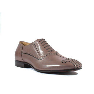 Cesare Paciotti Luxury Italian Men's Designer Shoes Amazzonia Taupe Leather Oxfords (CPM2616)-AmbrogioShoes