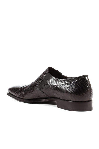 Cesare Paciotti Luxury Italian Men's Designer Shoes Ayer Lux Black Snake Embossed Loafers (CPM3072)
