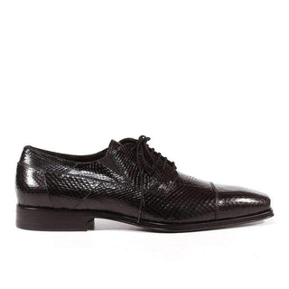 Cesare Paciotti Luxury Italian Men's Designer Shoes Ayer Lux Snake Embossed Black Oxfords (CPM3070)