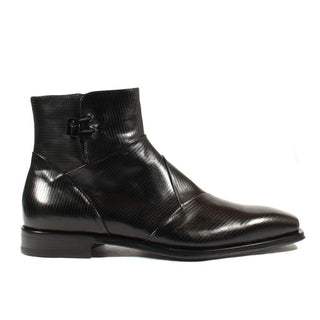 Cesare Paciotti Luxury Italian Mens Shoes Baby Lux Gess Black R Leather Boots (CPM2581)-AmbrogioShoes