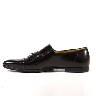 Cesare Paciotti Luxury Italian Mens Shoes Baio Black Leather Loafers (CPM3109)-AmbrogioShoes