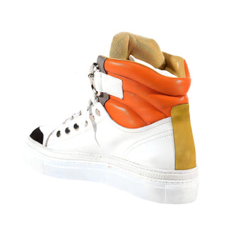 Cesare Paciotti Luxury Italian Men's Designer Shoes Cam Black Dan Bianco White Leather Sneakers (CPM3116)-AmbrogioShoes