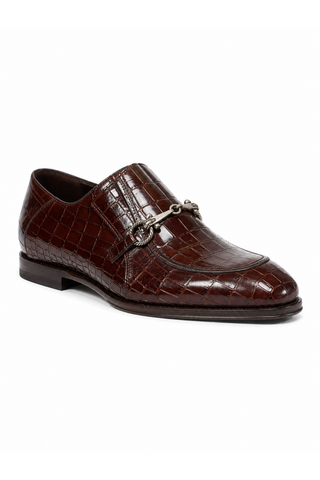 Cesare Paciotti Luxury Italian Men's Designer Shoes Cocco Lux T Moro Brown Loafers (CPM5003)