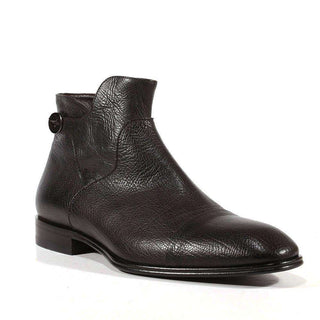 Cesare Paciotti Luxury Italian Mens Shoes Dalai Old Black Leather Boots (CPM3035)-AmbrogioShoes