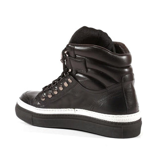 Cesare Paciotti Luxury Italian Mens Shoes Dan Calf Black Dakar Leather Boots (CPM3030)-AmbrogioShoes