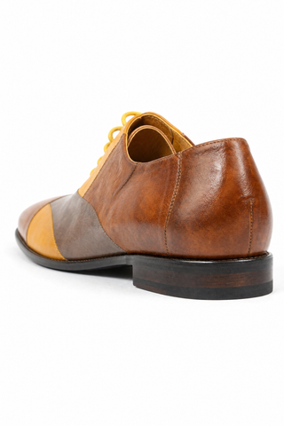 Cesare Paciotti Luxury Italian Men's Designer Shoes Dan Lux Biscotto / Ocra Leather Oxfords (CPM2424)
