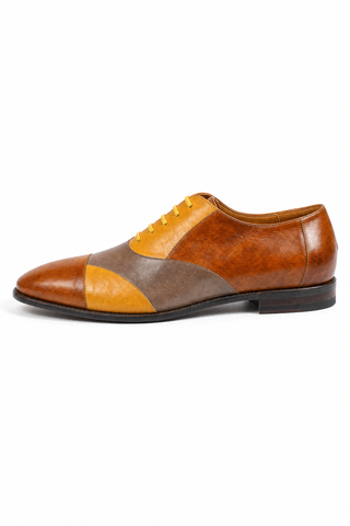 Cesare Paciotti Luxury Italian Men's Designer Shoes Dan Lux Biscotto / Ocra Leather Oxfords (CPM2424)